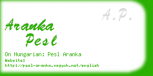 aranka pesl business card